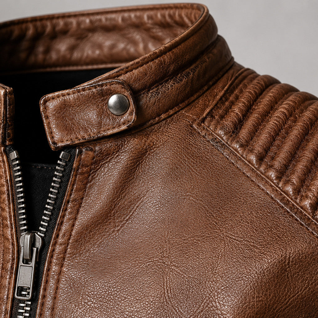 Lederjacke Dachstein – Detailaufnahme