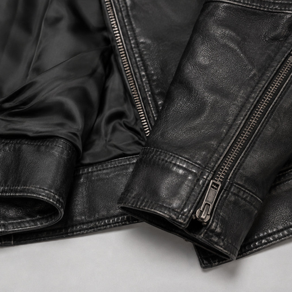 Lederjacke Ischgl – Detailaufnahme