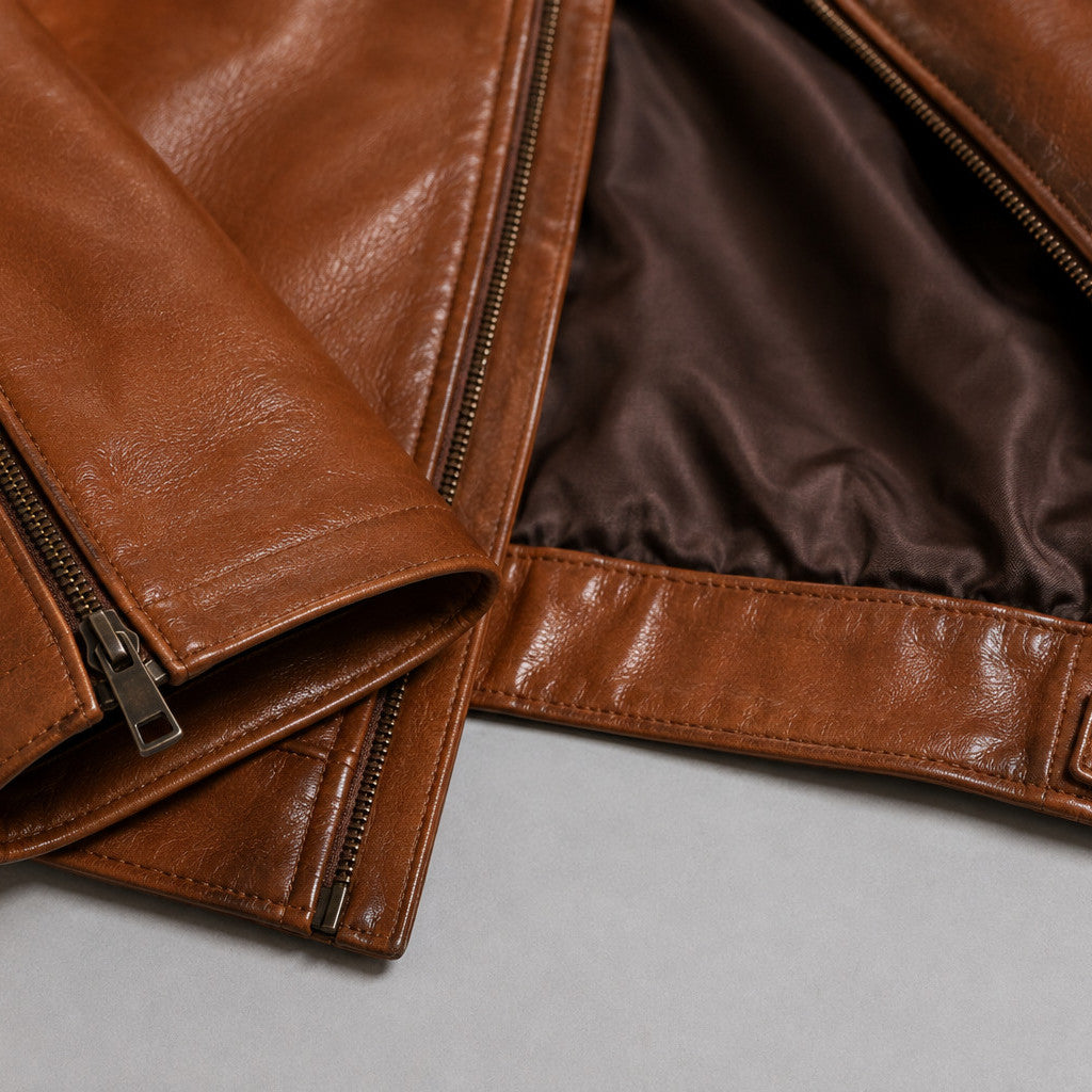 Lederjacke Montafon – Detailaufnahme