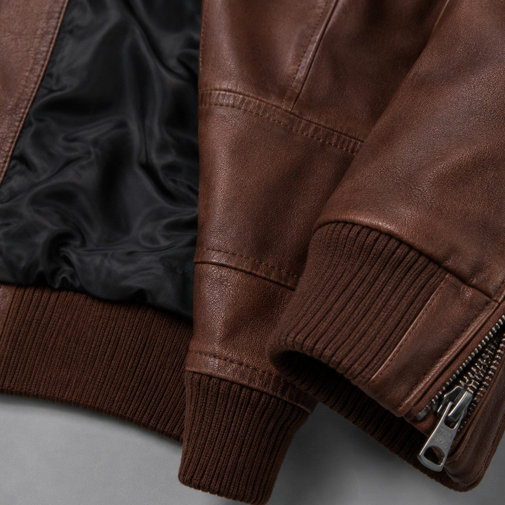 Lederjacke Sölden – Detailaufnahme