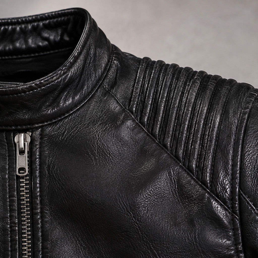 Lederjacke Dachstein – Detailaufnahme