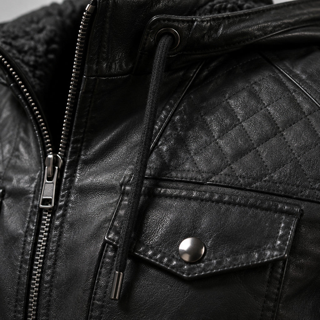 Lederjacke Seefeld – Detailaufnahme