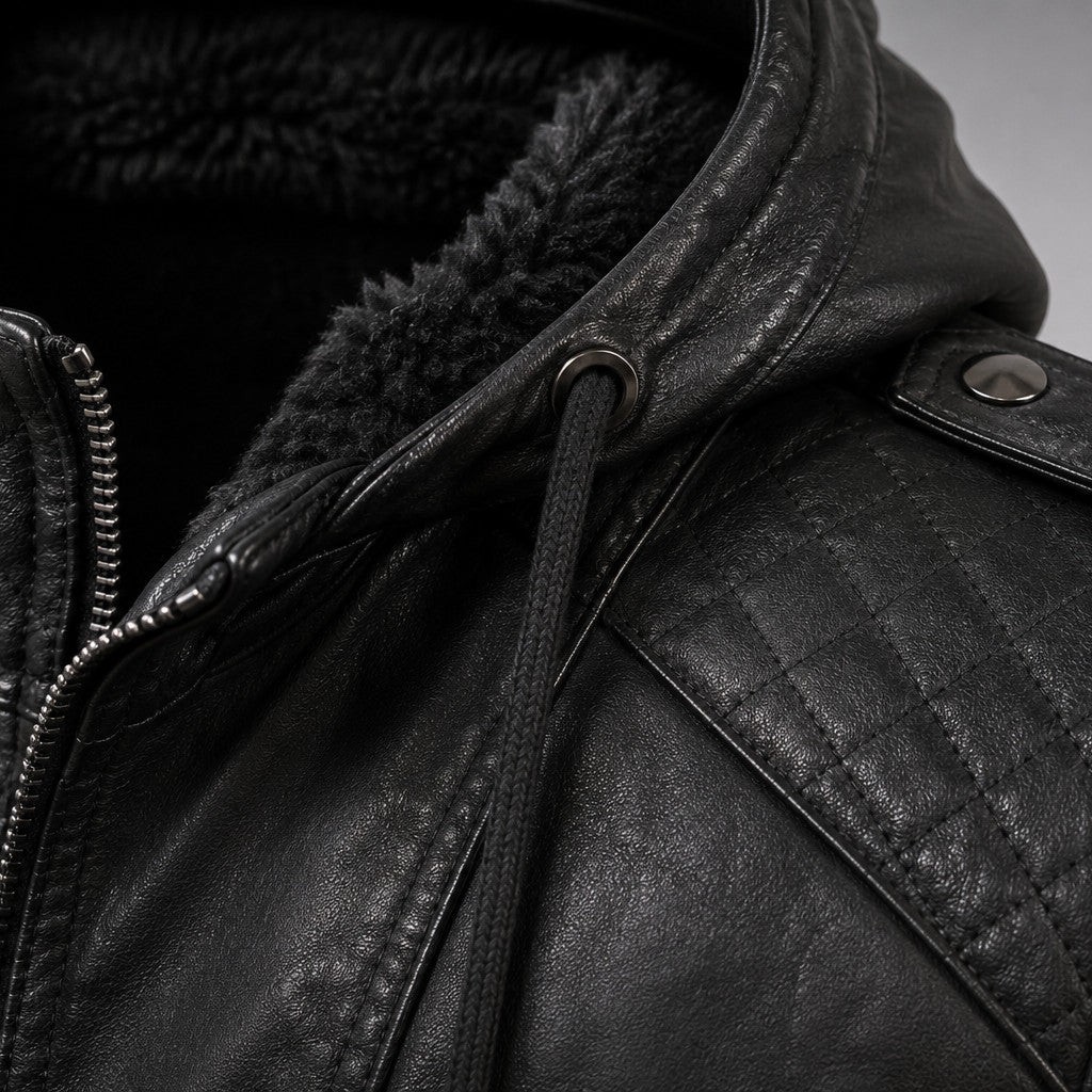 Lederjacke Seefeld – Detailaufnahme