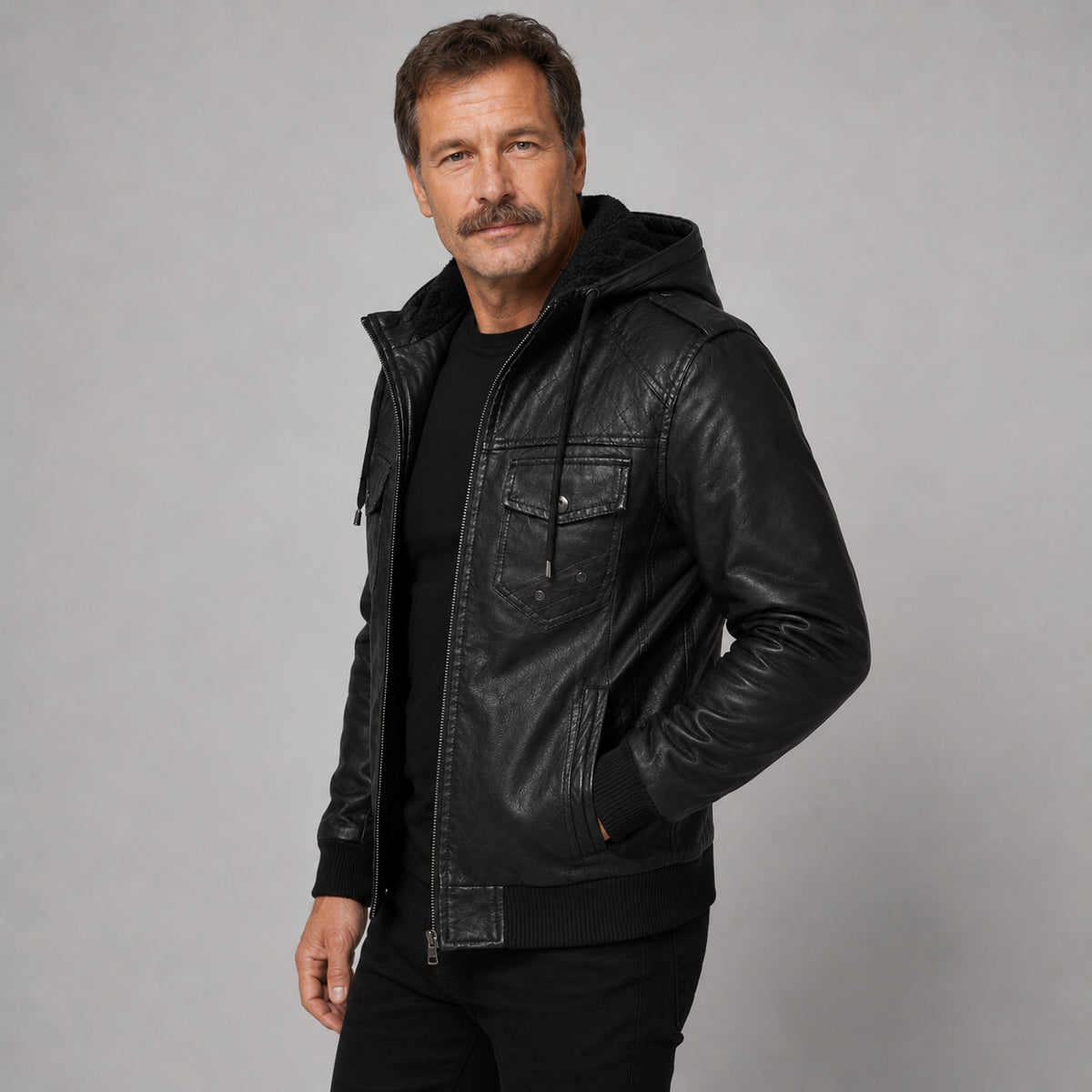 Lederjacke Seefeld – getragen