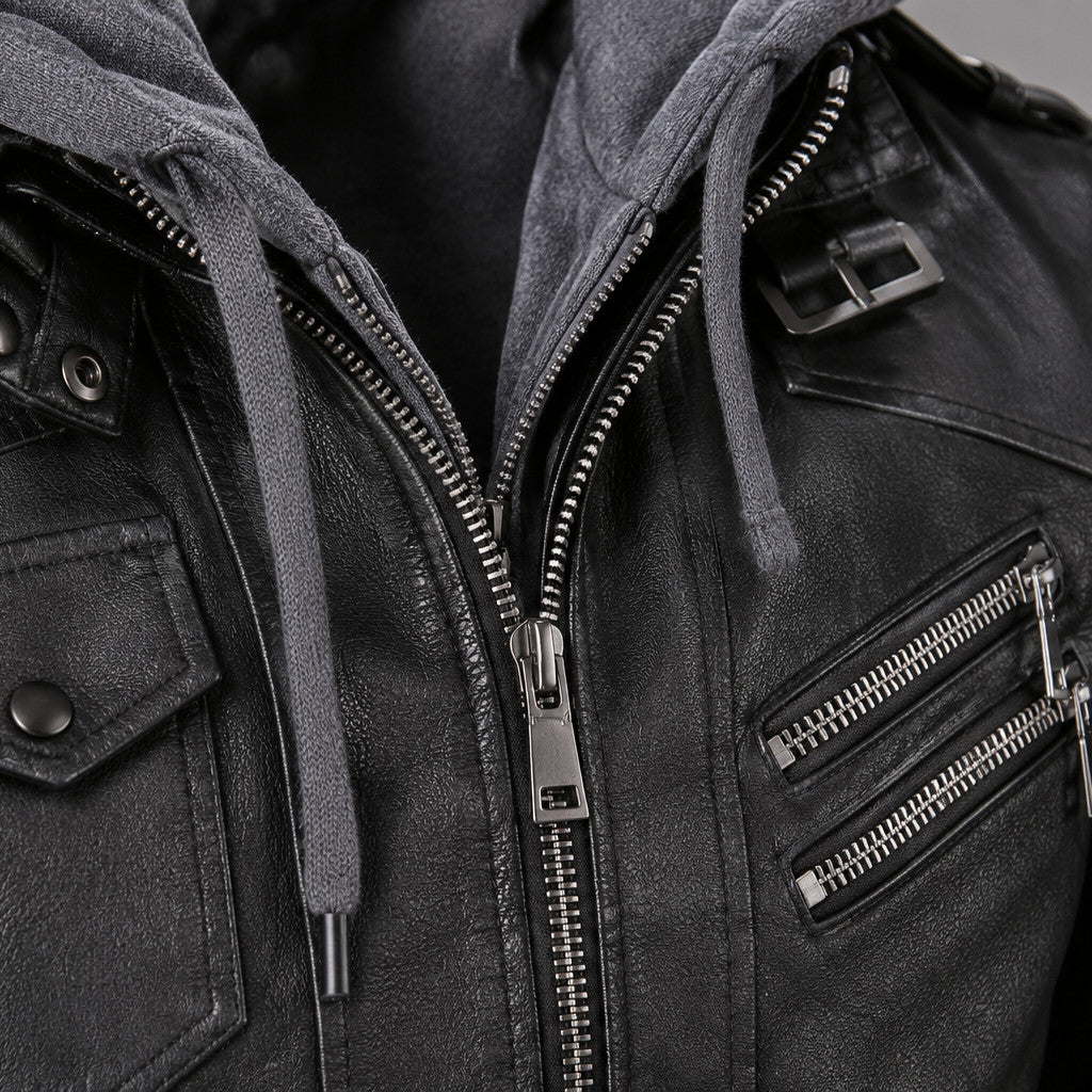 Lederjacke Sölden – Detailaufnahme