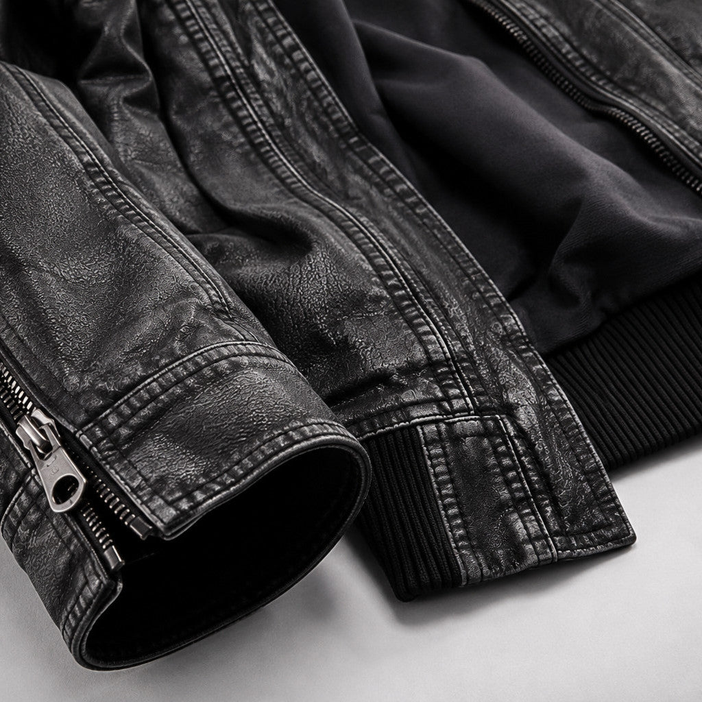 Lederjacke Arlberg – Detailaufnahme