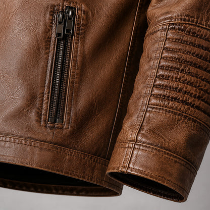 Lederjacke Dachstein – Detailaufnahme