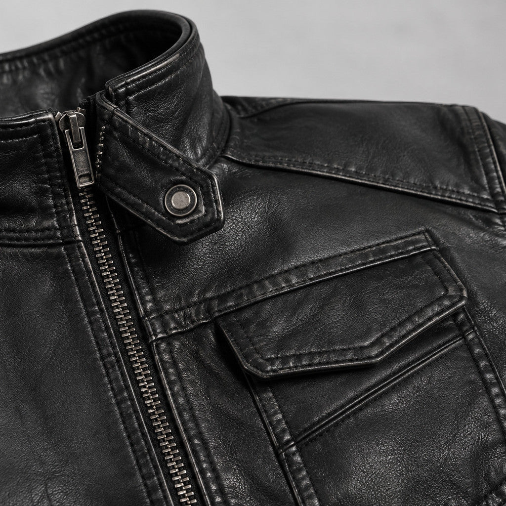 Lederjacke Ischgl – Detailaufnahme