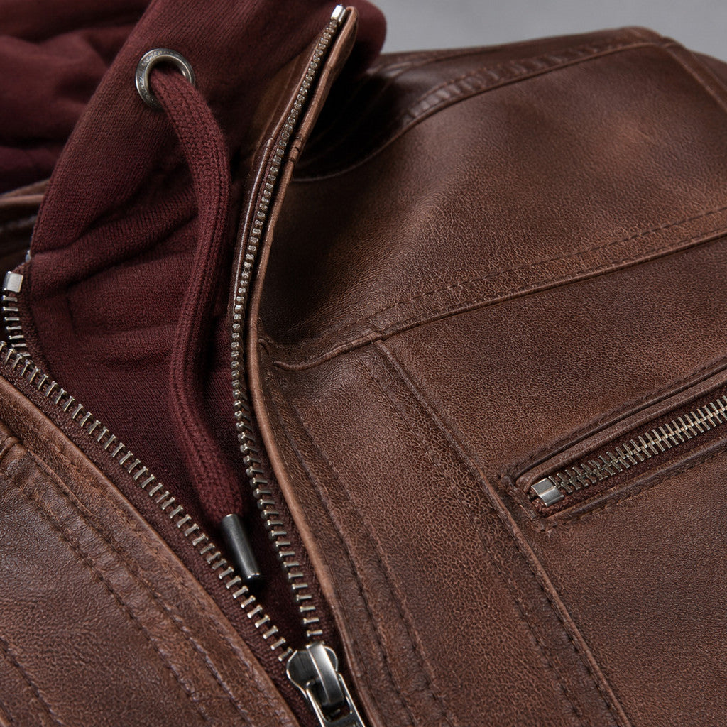 Lederjacke Sölden – Detailaufnahme