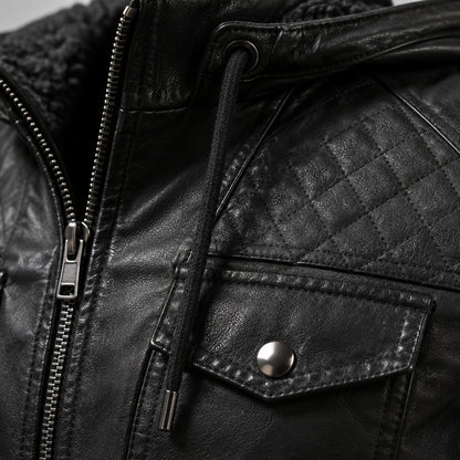 Lederjacke Seefeld – Detailaufnahme