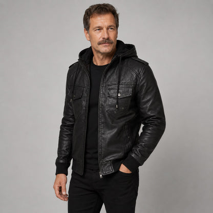 Lederjacke Seefeld – getragen