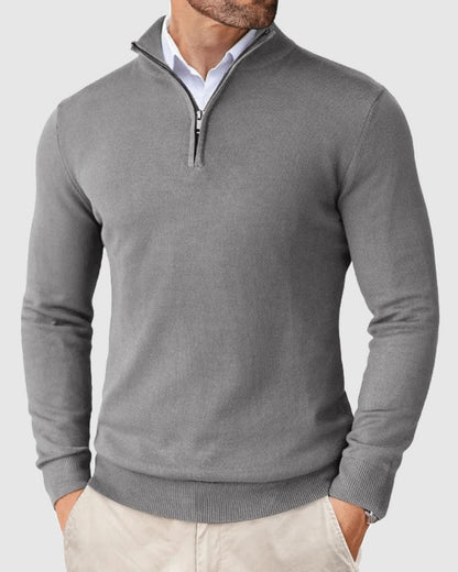 Pullover mit Zip-Kragen