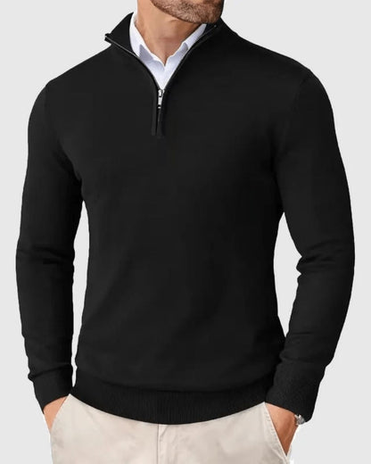 Pullover mit Zip-Kragen