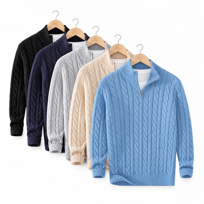 Taebaek 5er-Set Zopfmuster-Pullover in fünf Farben