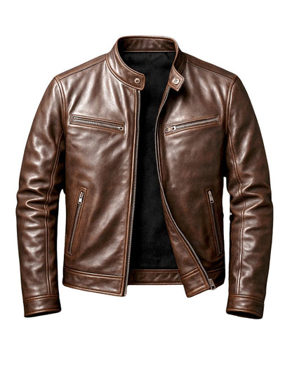 Vintage-Lederjacke