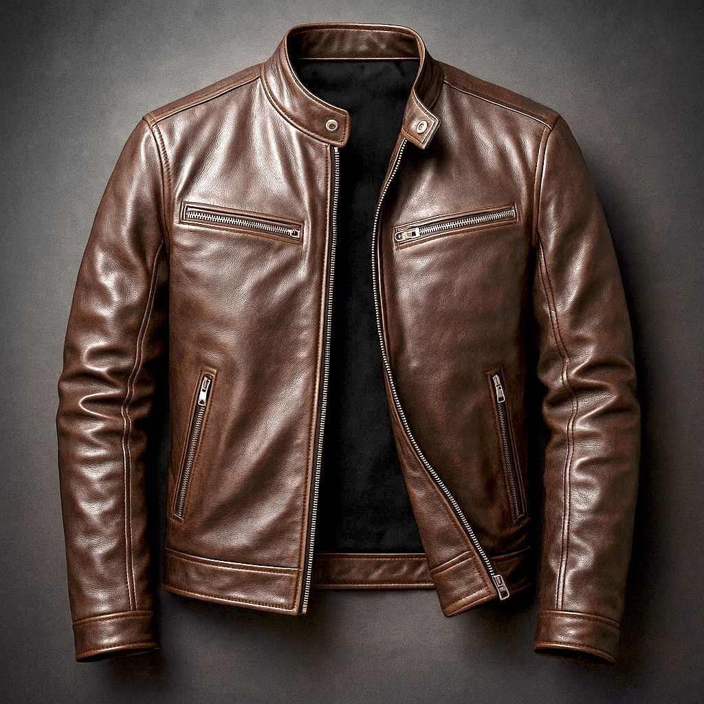 Vintage-Lederjacke